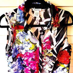 dizzy Lissy Colorful Sleeveless Size L Blouse